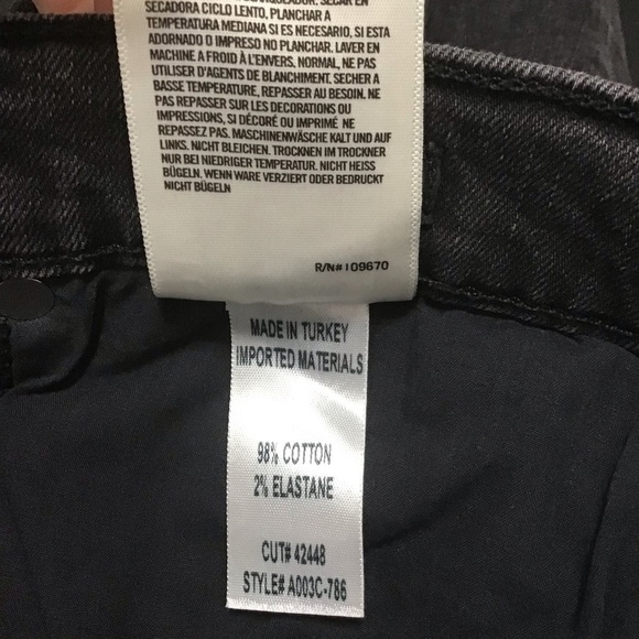 AGOLDE Jean Sophie High Waist Skinny Jeans in Black Size 31. - Picture 14 of 14